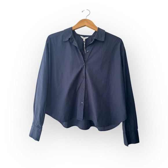 Splendid Navy and White Button Down Shirt - Picture 4 of 12